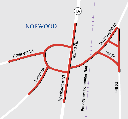 NORWOOD: INTERSECTION IMPROVEMENTS AT ROUTE 1A AND UPLAND ROAD/WASHINGTON STREET AND PROSPECT STREET/ FULTON STREET